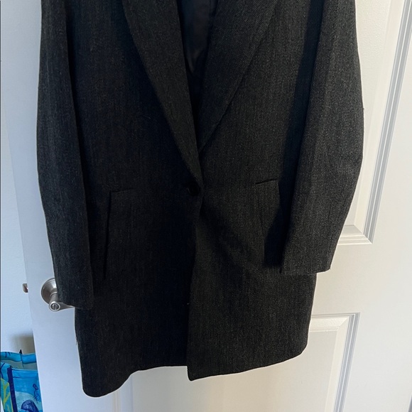 Zara Dark Gray Coat - Picture 5 of 8